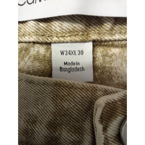 Calvin Klein Men's Tan Straight Leg Jeans Size 34 x 30 - Picture 9 of 9